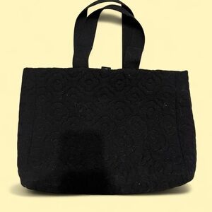 Black Quilted Tote Bag